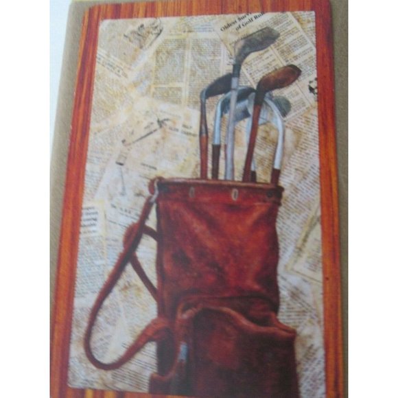 Vintage Congress Golf Theme Two Pack Playing Cards Velvet Case Storage Drawer - Picture 9 of 9